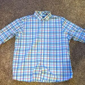 Hart Schaffner Marx Plaid Button Up Dress Shirt
